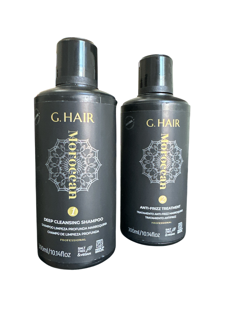 INOAR G HAIR ALISAMIENTO MARROQUINO BRAZILERO SHAMPOO Y QUERATINA 10 oz(300ml) . - Keratinbeauty