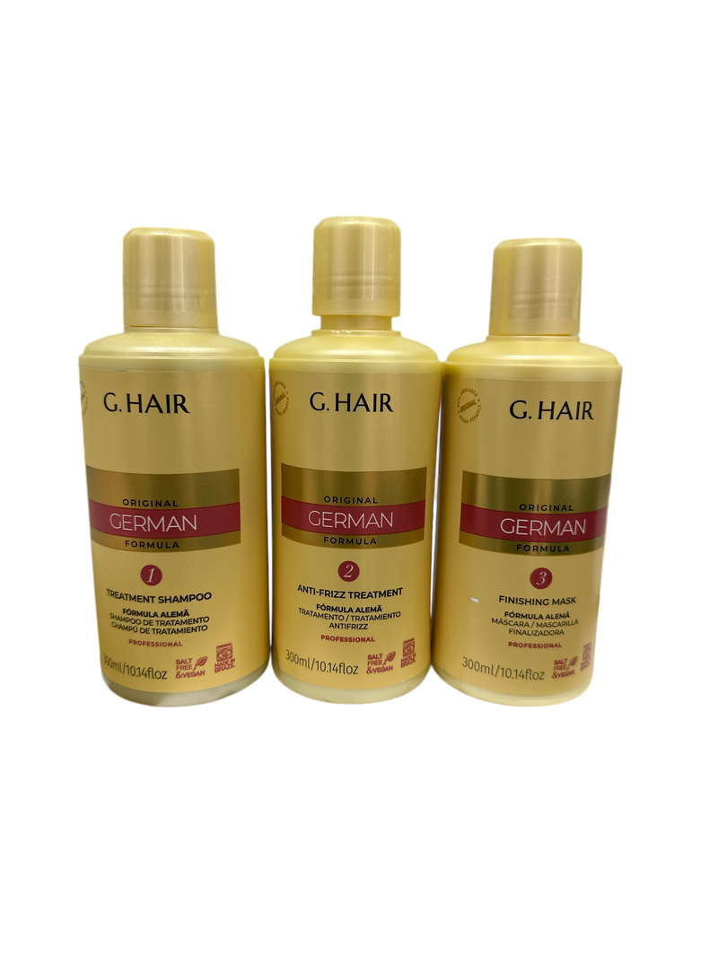 G HAIR GERMAN KIT HYDRATANT BROSSE PROGRESSIVE 3 x 250ml - Keratinbeauty