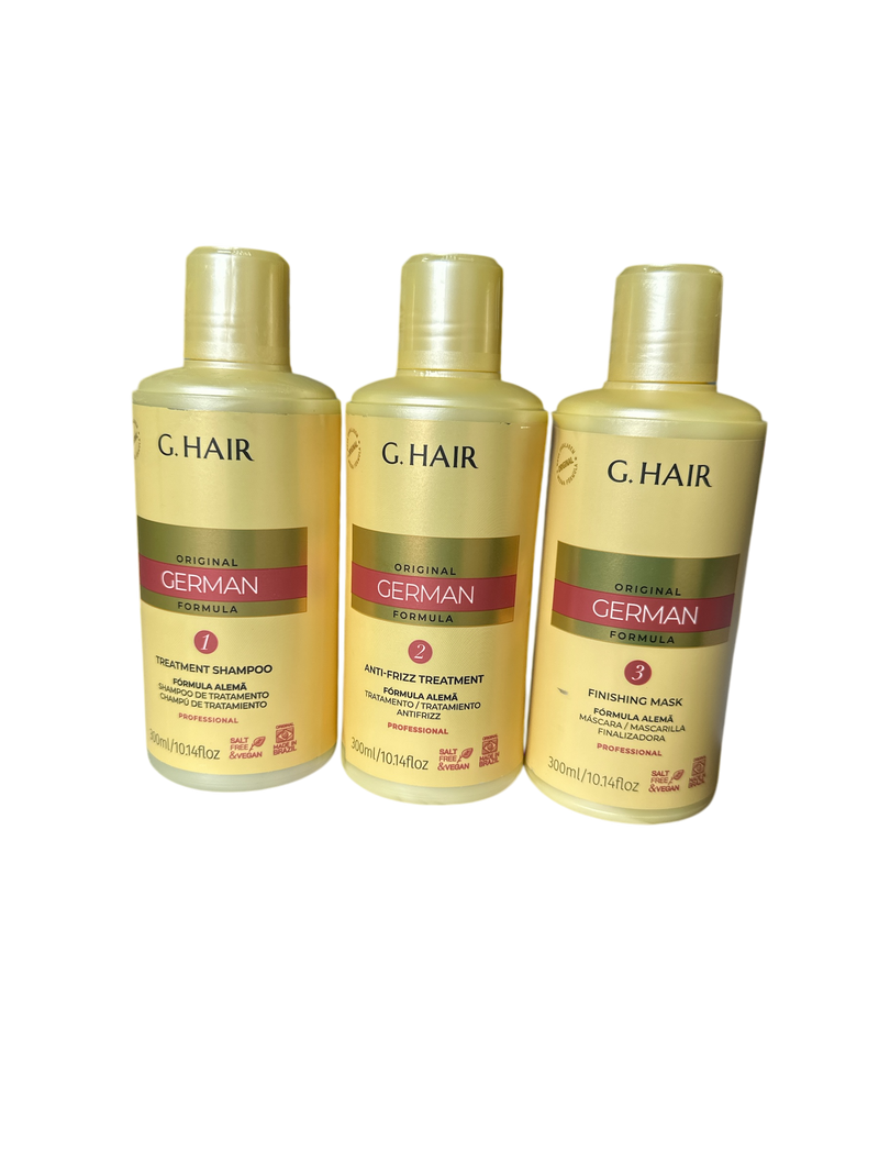 G HAIR GERMAN KIT HYDRATANT BROSSE PROGRESSIVE 3 x 250ml - Keratinbeauty